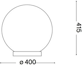 Ideal Lux - Asztali lámpa CARTA 1xE27/25W/230V átm. 40 cm fehér