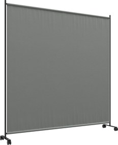 Outsunny Kültéri Görgős Kertvédő Panel, Kerti Adásvédő, Átlátszatlan, Önálló, Kerthez, Teraszhoz, Erkélyhez, Jakuzziba, 183 x 30 x 181 cm, Sötétszürke