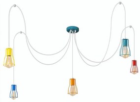 Csillár zsinóron TUBE 5xE27/20W/230V pók