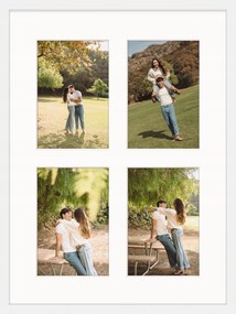 Képkeret 4 képhez 10x15 cm multikeret fehér fotógaléria 30x40 cm Framai