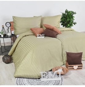 EMI oliva színű damaszt ágyneműhuzat, A standard egyszemélyes ágy szett tartalma: 1x 140x200 + 1x 70x90