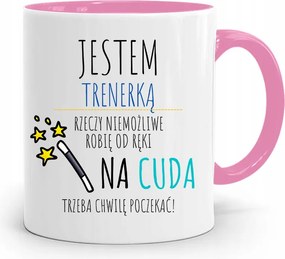 Edzőnőnek Edzőterem Bögre Rózsaszín, fényképes nyomott mintával