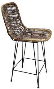 Barna rattan bárszék 106 cm – Ego Dekor