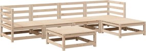 vidaXL 6 részes tömör fenyőfa kerti kanapészett