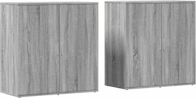 vidaXL 2 db szürke sonoma színű szerelt fa tálalószekrény 79x38x80 cm