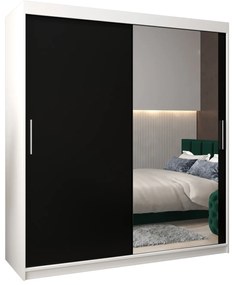 Ruhásszekrény 180 cm Toki 2 (matt fekete + matt fekete). 1065000