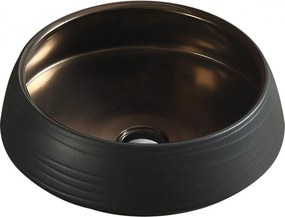 Mexen Ariana munkalap feletti mosdó 43 x 43 cm, fekete/arany - 22054366