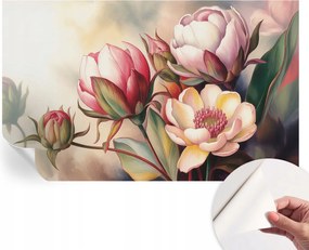 Öntapadós tapéta Divatos 3D fali ragasztóval Virágcsokor 416x254 cm