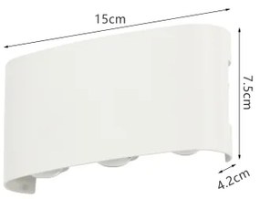 Brilagi - LED kültéri fali lámpa FLAREBOX LED/6W/230V fehér IP65
