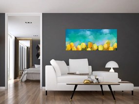 Sárga tulipán képe (120x50 cm)