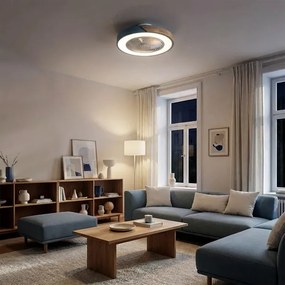 Brilagi - LED dimmelhető lámpatest ventilátorral LED/38W/230V 50 cm kék/tölgy + távirányító