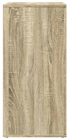 2 db sonoma tölgy színű szerelt fa tálalóasztal 79 x 38 x 80 cm