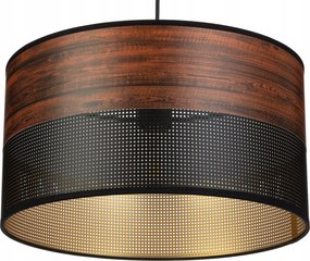 Függő lámpa wenge fekete lámpabúra arany közép