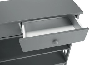 Konzolasztal, szürke, LOMIR