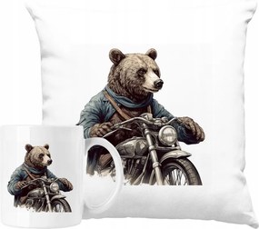 Bögre Szett Párna Moto Maci Motoros Biker 3 Ötlet Ajándék