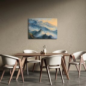 Kép - Festett hegyi táj (70x50 cm)