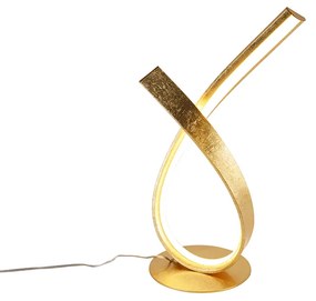 Design asztali lámpa arany 38,5 cm LED-del és fényerőszabályzóval - Belinda