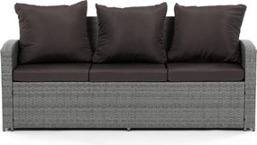 Kerti bútor garnitúra, polyrattan, szürke, AZ-F1911 GREY