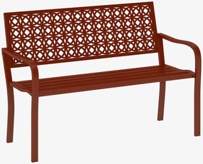 Outsunny 2 Személyes Kerti Pad, Időjárásálló Pad, Kerti Bútor Háttámlával és Karfákkal, Park Pad 240kg Kapacitással, Erkély Pad Erkély Teraszhoz, Kert