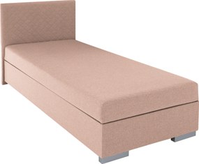 Boxspring ágy, egyszemélyes, rózsaszín, 90x200, univerzális, ADARA