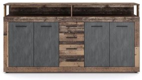 Komód RUNA sötétbarna/antracit