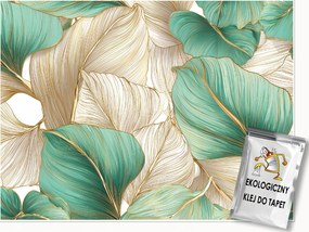 Fotótapéta Levelek Art Deco Arany Hálószoba Nappali Tapéta Flizelina 250x175