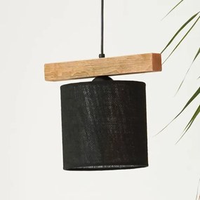 Brilagi - Csillár zsinóron FOREST 1xE27/15W/230V fenyő/fekete