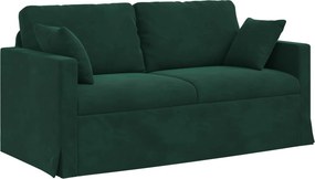 vidaXL Kanapé Sötétzöld 158 x 78 x 80 cm Bársony