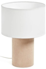 Fehér-bézs asztali lámpa textil búrával (magasság 29 cm) Bianella – Kave Home