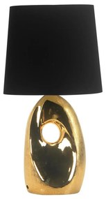 Candellux Asztali lámpa HIERRO 1xE27/60W/230V fekete/arany CA0743