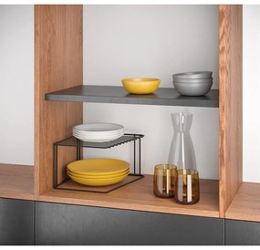 Fekete rozsdamentes acél kiegészítő polc 25x25 cm Palio – Metaltex