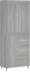 vidaXL szürke sonoma szerelt fa magasszekrény 69,5 x 34 x 180 cm