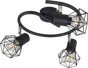 Intelligens spotlámpa fekete forgatható és dönthető, 3 db P45 Wifi - Mosh