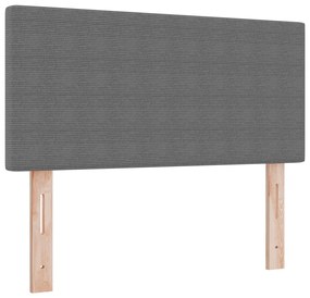 Box Spring Ágy Matraccal Világosszürke 120x200 cm Kordbársony Szövet