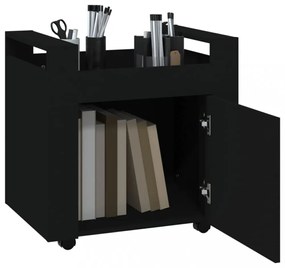 fekete szerelt fa asztal-kocsi 60 x 45 x 60 cm