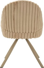 Krémszínű kárpitozott karfás étkezőfotel szett 2 db-os Stockholm – Mauro Ferretti