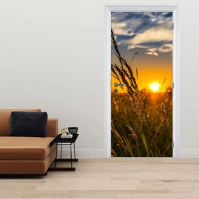 Fotótapéta ajtóra - Mező naplementekor (95x205cm)