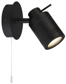 SEARCHLIGHT-6601BK SAMSON Fekete Színű Fürdőszoba Fali Lámpa 1XGU10 50W IP44