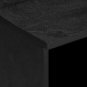 fekete szerelt fa TV-szekrény 100 x 33 x 46 cm