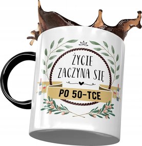 Fekete Bögre Születésnapra 50 50-es 50-es Ajándék Nyomtatott Fotóval