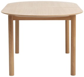 Natúr színű bővíthető étkezőasztal tölgyfa dekoros asztallappal 100x190 cm Gallina – Unique Furniture