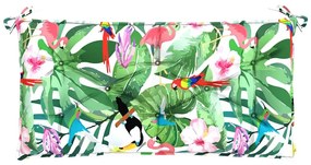 2 db többszínű szövet kerti padpárna 100 x 50 x 7 cm