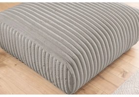 Világosszürke kordbársony lábtartó Justin – Ropez