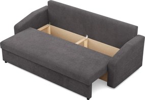 Zeus kanapéágy, kordbársony, hab töltet, döntött kartámasz, szürke