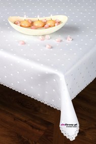 Elegáns Fehér Abrosz Foltálló 150x220