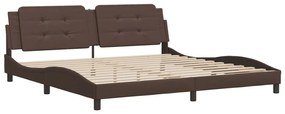 barna műbőr ágykeret matrac nélkül Zadar 200 x 200 cm