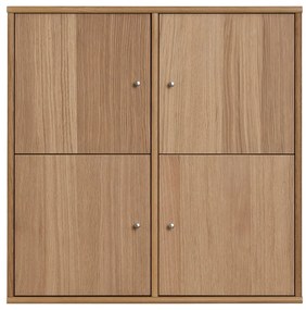 Natúr színű függő könyvespolc tölgyfa dekorral 70x70 cm Mistral – Hammel Furniture