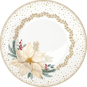 Karácsonyi desszertes tányér 19 cm Betlehemi csillag Karácsony