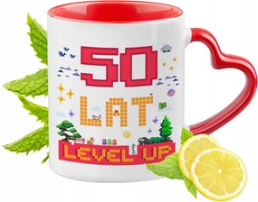 50 Születésnap Piros Szív Alakú Füllel Ajándék