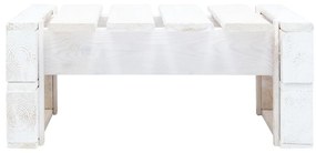 vidaXL fehér fa kerti raklapzsámoly